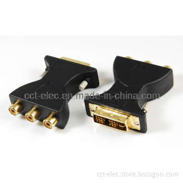 DVI (18+5) Male to 3RCA Female Adaptor
